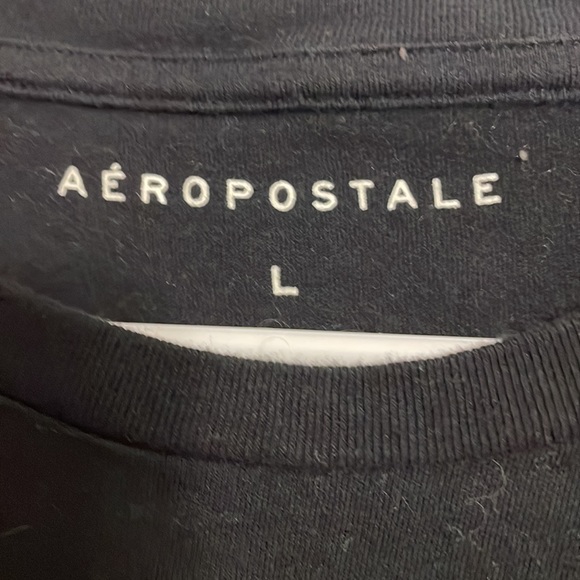 AEROPOSTALE MENS LARGE BLACK TSHIRT - Picture 2 of 4